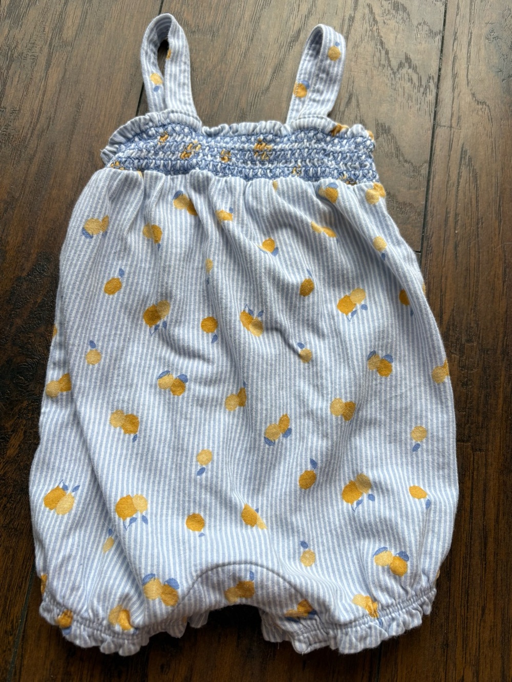 Carter’s 6M Baby Girl Blue Floral Bubble Romper